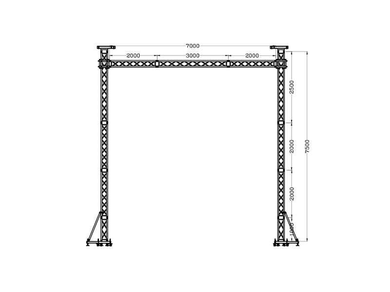 LED Screen Support Truss 7mx7m